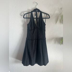Laundry By Shelli Segal - Halter Black Lace Dress Size 6